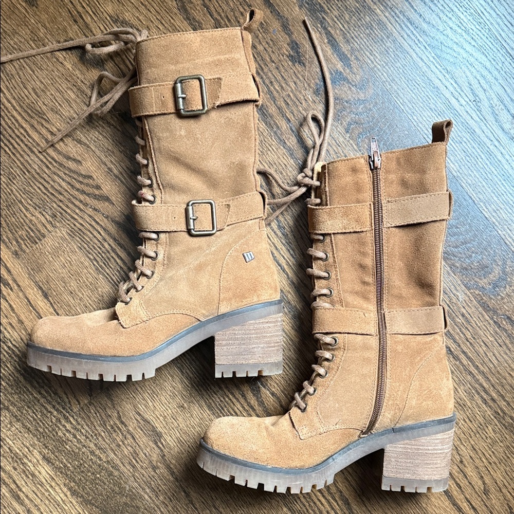 MTNG Brown Lace-Up Boots